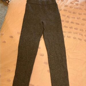 Zara Gray High Waist Textured Leggings